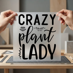 Crazy Plant Lady Botanical Mom Funny Ready to Press DTF Transfer for Dtf
