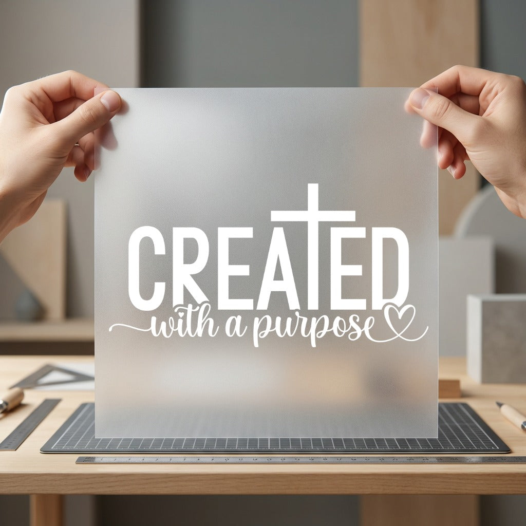 Created Purpose Cross Faith-based Christian Faith Ready to Press DTF Transfer for Dtf