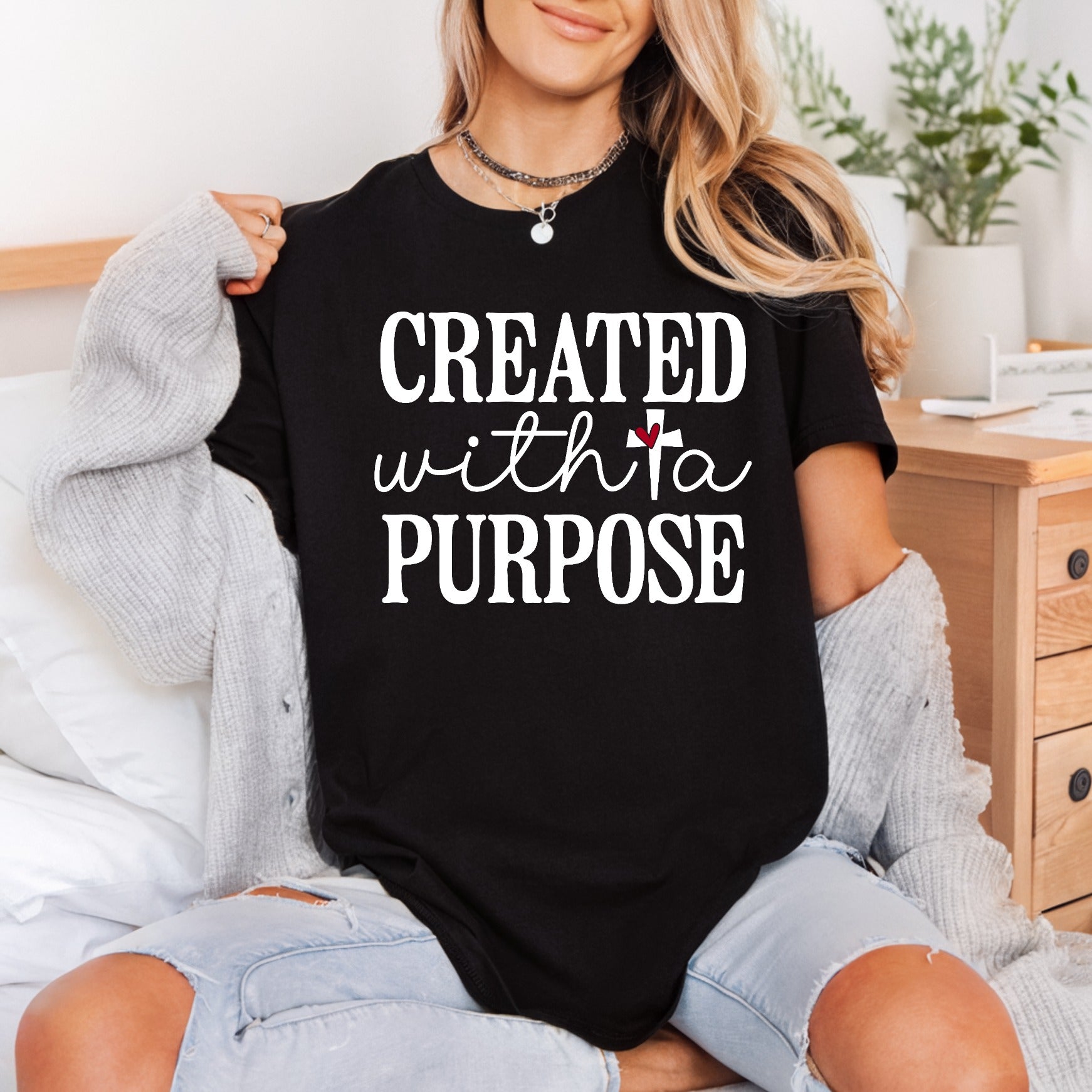 Created Purpose Faith-inspired Diy Christian Faith Ready to Press DTF Transfer for Dtf