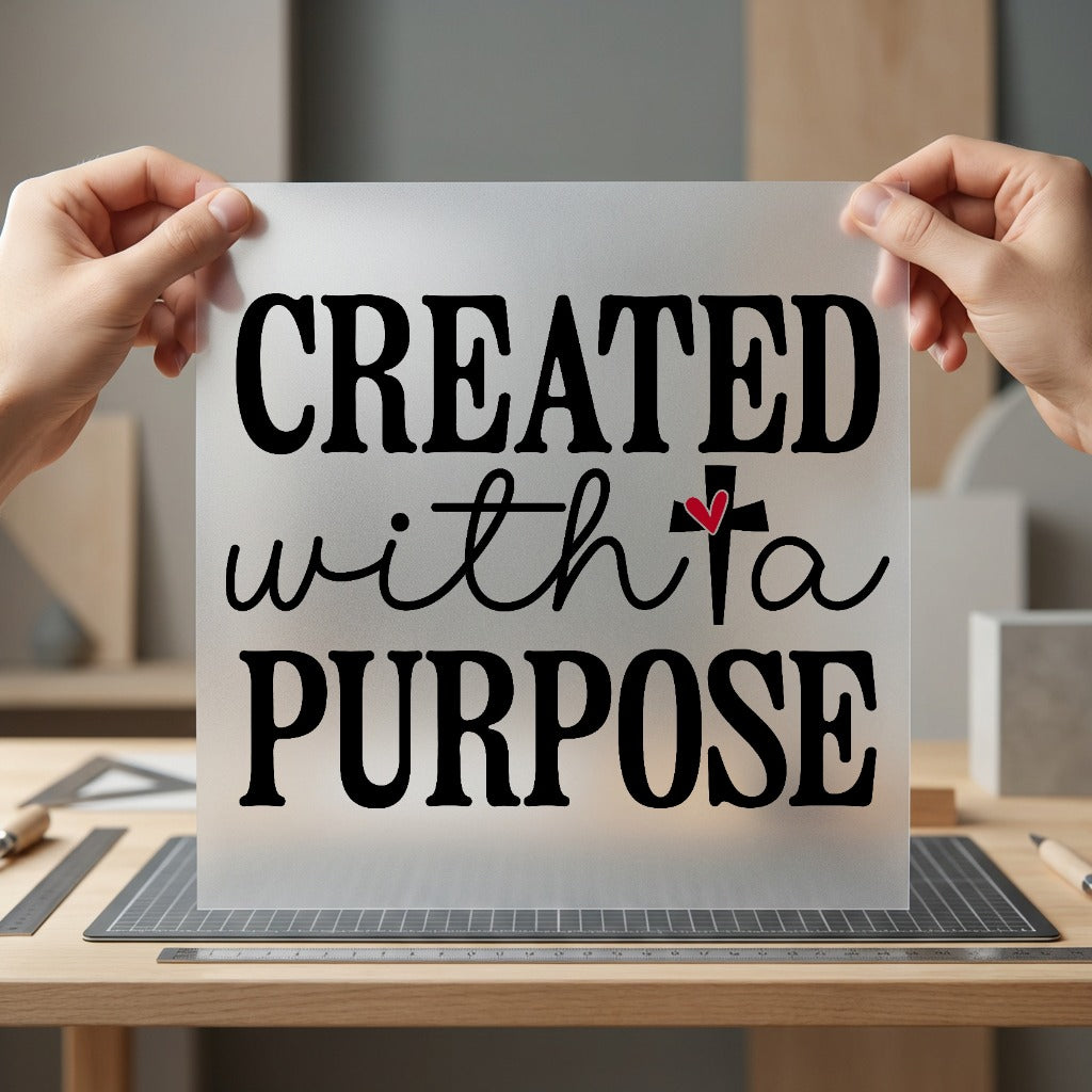 Created Purpose Faith-inspired Diy Christian Faith Ready to Press DTF Transfer for Dtf