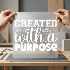 Created Purpose Inspirational Diy Christian Faith Ready to Press DTF Transfer for Dtf