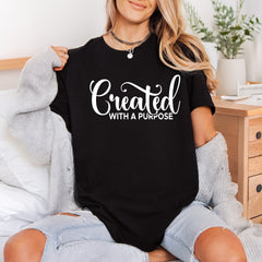 Created Purpose Motivational Diy Christian Faith Ready to Press DTF Transfer for Dtf
