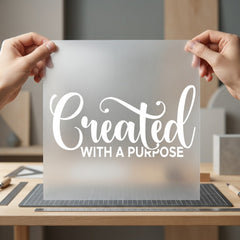 Created Purpose Motivational Diy Christian Faith Ready to Press DTF Transfer for Dtf