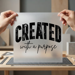 Created Purpose Motivational Diy Christian Faith Ready to Press DTF Transfer for Dtf