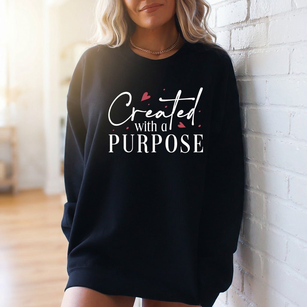Created with a Purpose | Identity & Calling Sweatshirt - Luckets.com