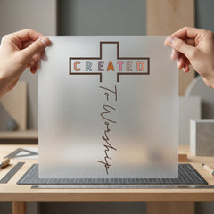 Created Worship Cross Faith Christian Faith Ready to Press DTF Transfer for Dtf