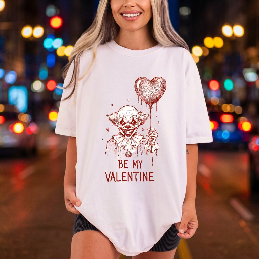 Creepy Clown Valentine Horror Halloween Valentine Ready to Press DTF Transfer for Dtf
