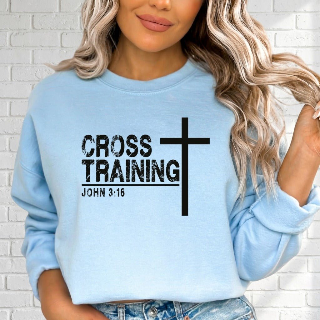 Cross Training | Faith & Fitness Sweatshirt - Luckets.com