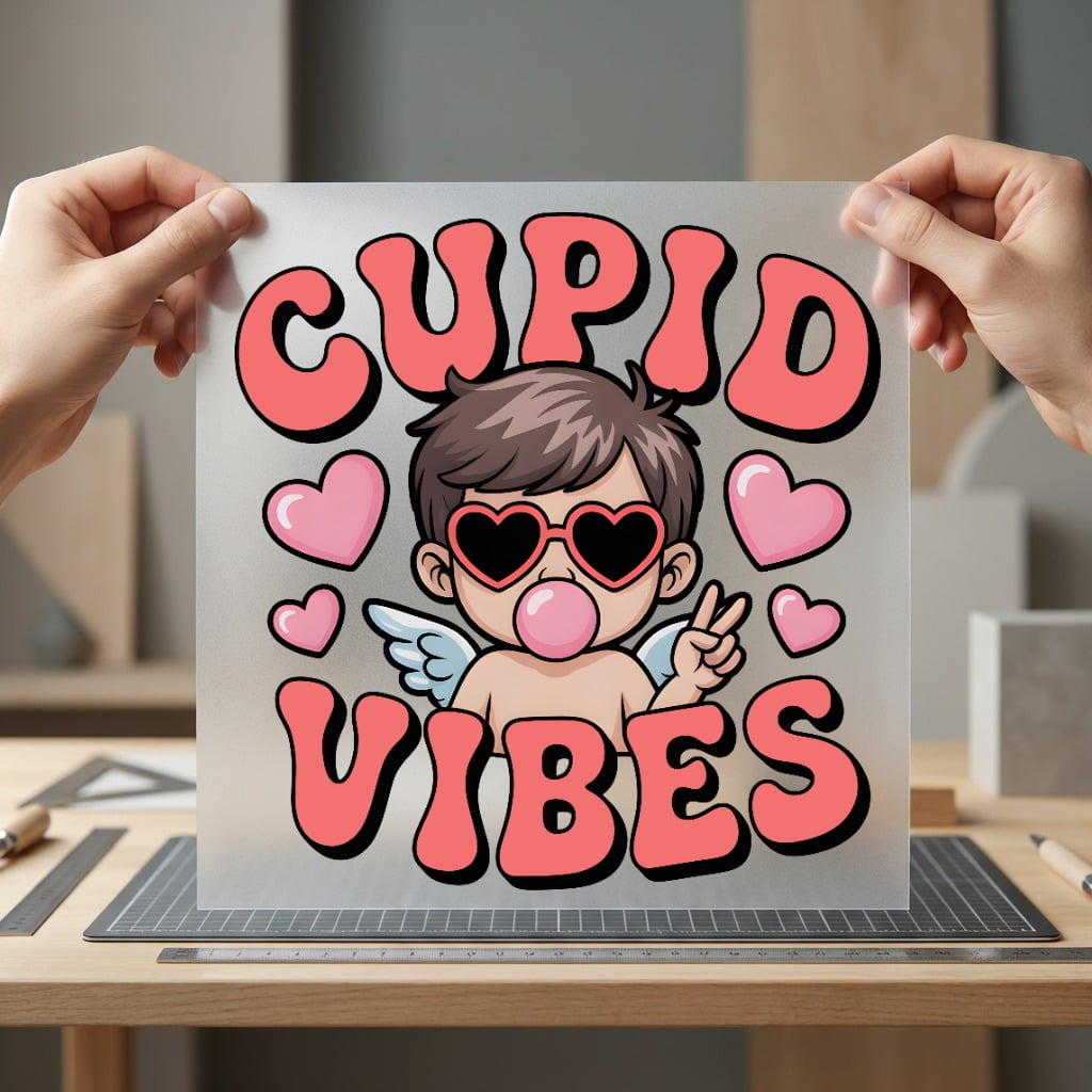 Cupid Vibes Retro Valentine Valentine Retro Ready to Press DTF Transfer for Dtf