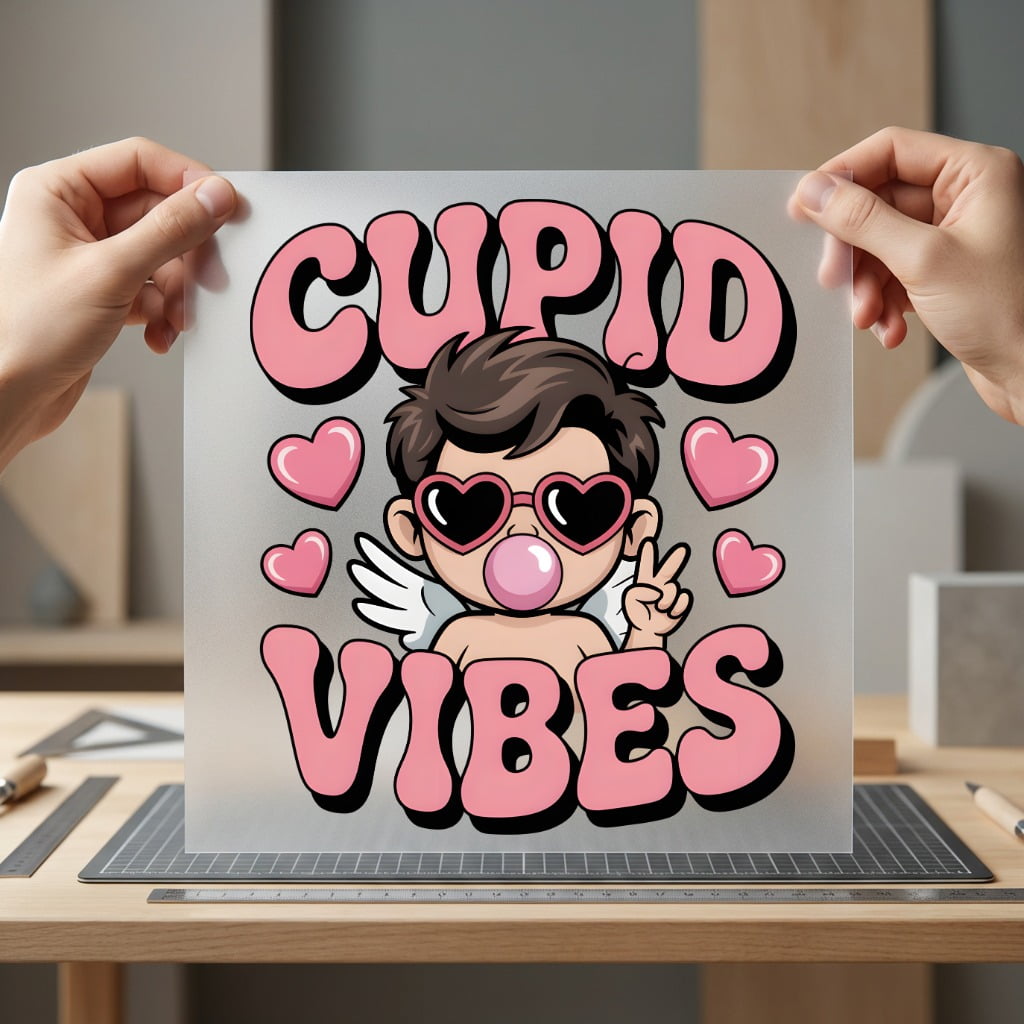 Cupid Vibes Retro Valentine Valentine Retro Ready to Press DTF Transfer for Dtf