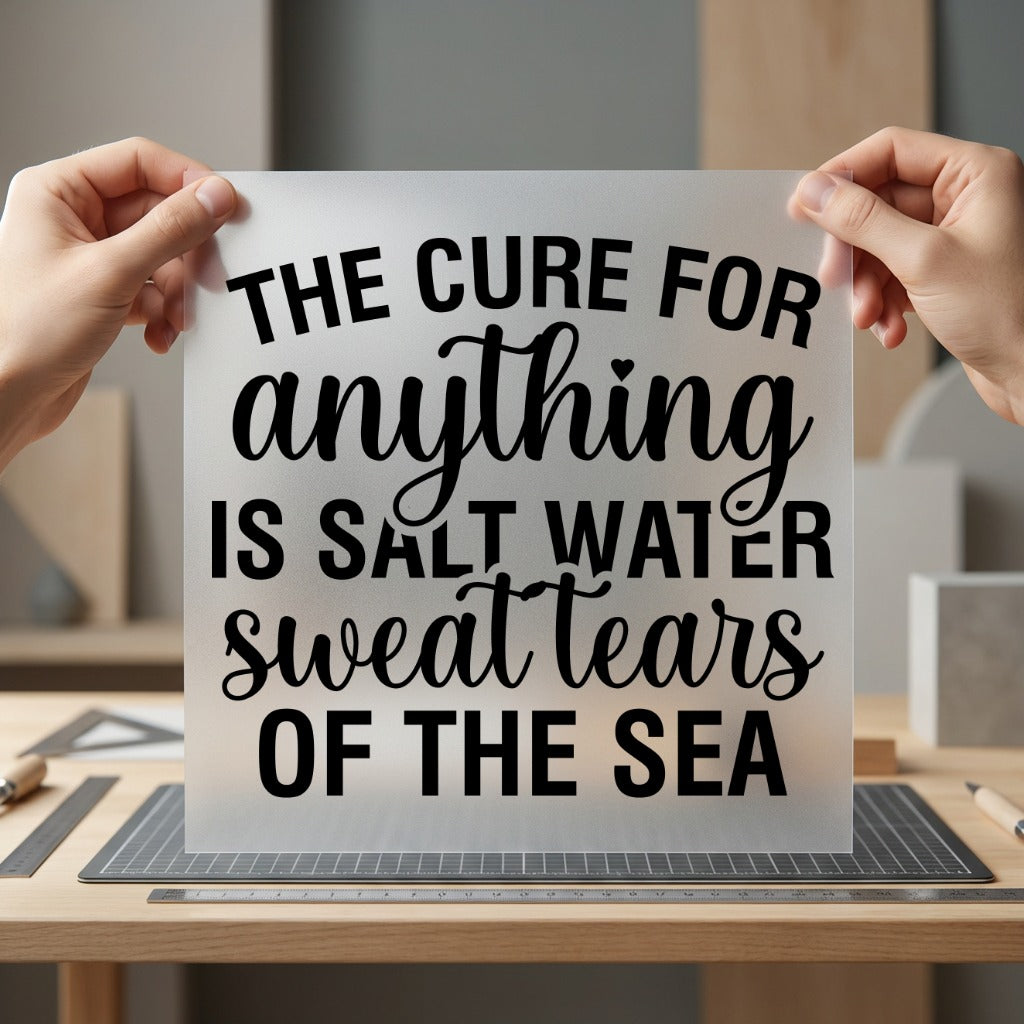 Cure Anything Nautical Quote Nature & Wildlife Collection Good Vibes Collection Ready to Press DTF Transfer for Dtf