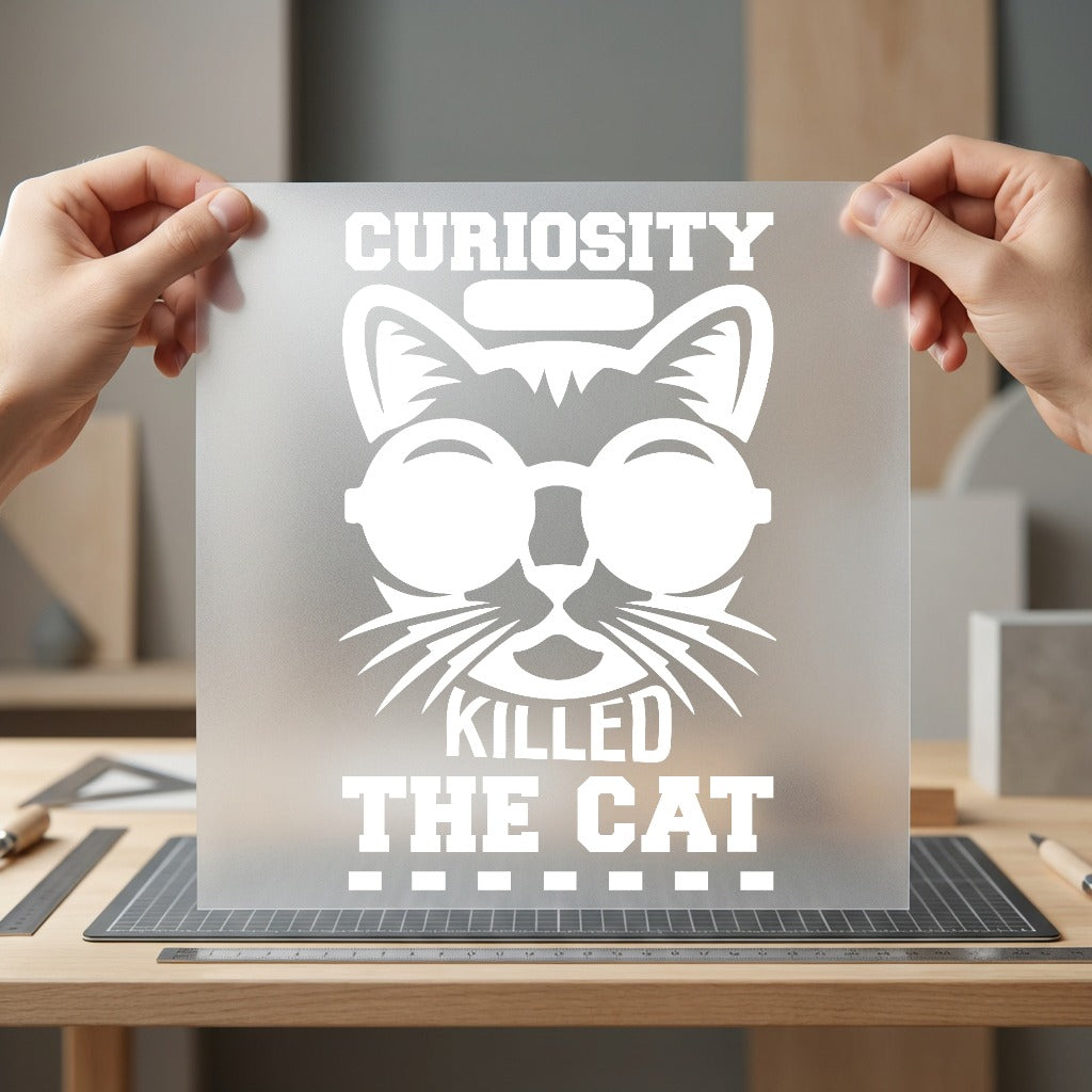 Curiosity Killed Cat Funny Mom Dad Ready to Press DTF Transfer for Dtf