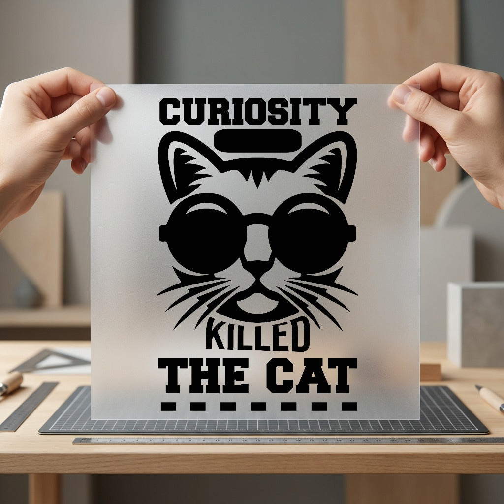 Curiosity Killed Cat Funny Mom Dad Ready to Press DTF Transfer for Dtf
