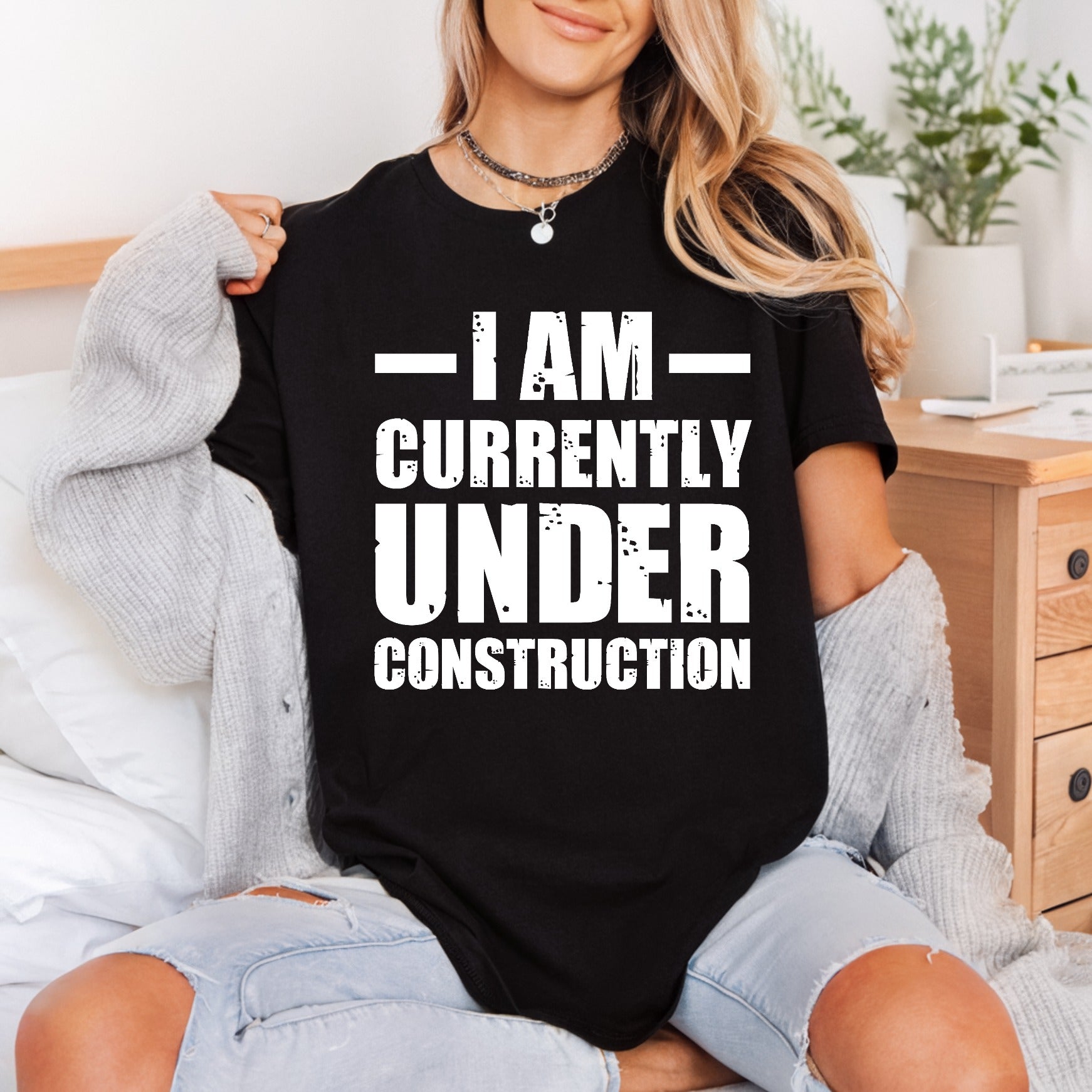 Currently Under Construction Motivational Vintage Retro Ready to Press DTF Transfer for Dtf