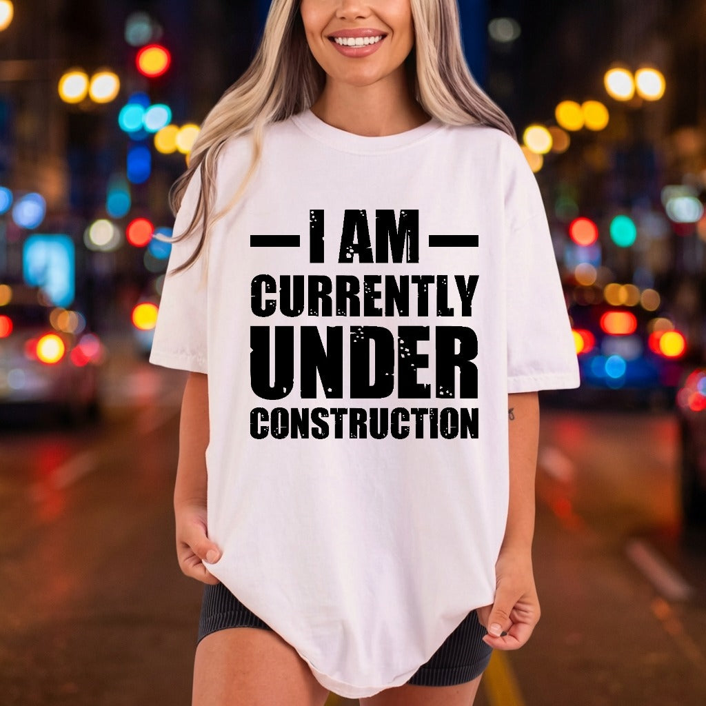 Currently Under Construction Motivational Vintage Retro Ready to Press DTF Transfer for Dtf
