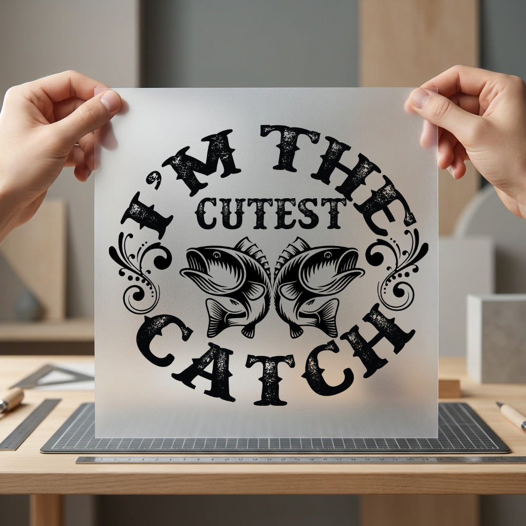 Cutest Catch Fishing Diy Fishing Ready to Press DTF Transfer for Dtf