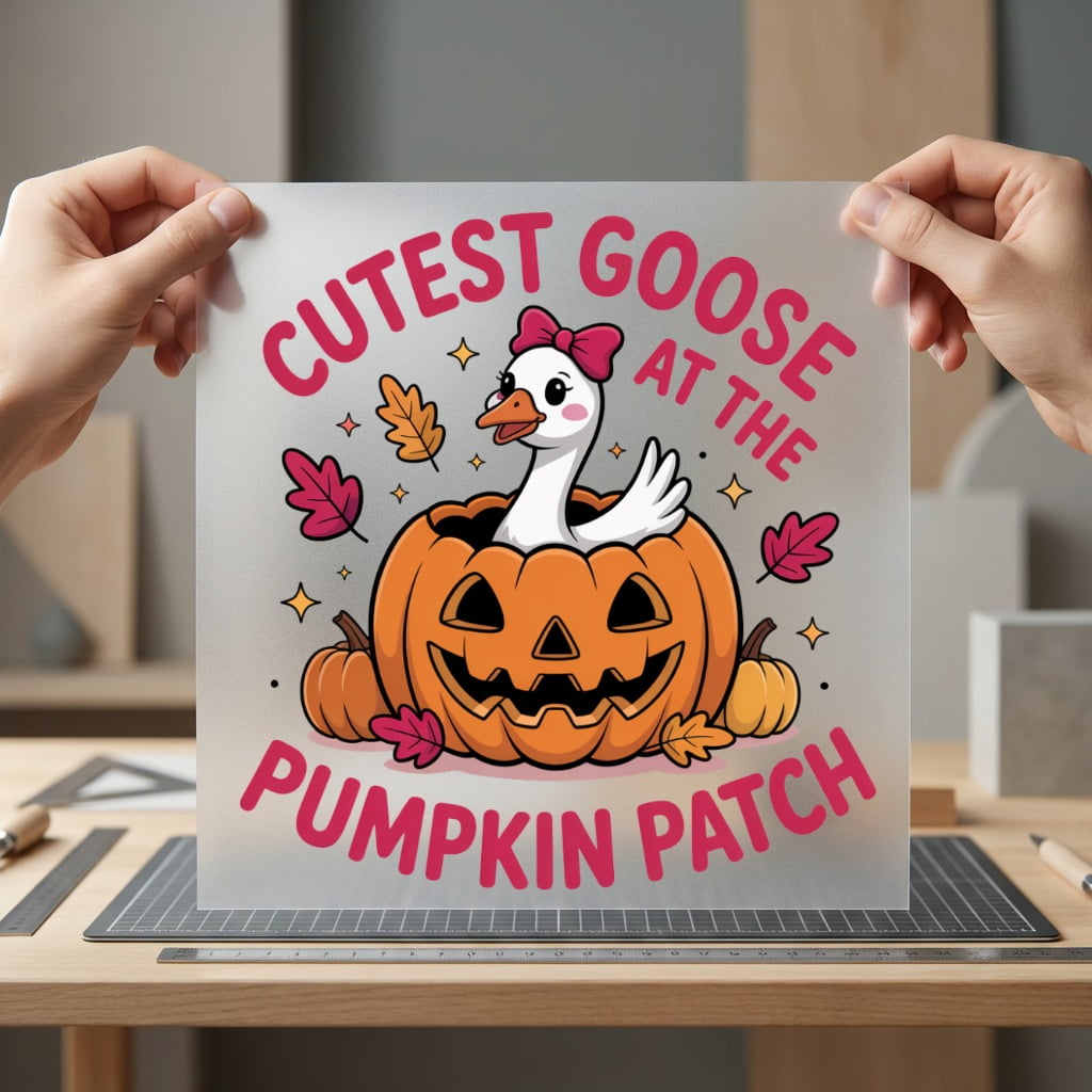 Cutest Goose Pumpkin Patch Halloween Thanksgiving Ready to Press DTF Transfer for Dtf
