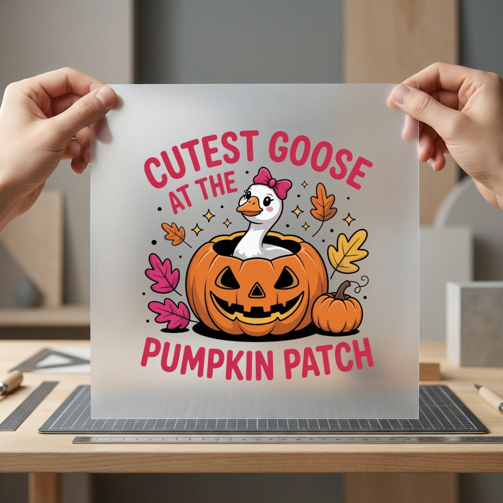 Cutest Goose Pumpkin Patch Halloween Thanksgiving Ready to Press DTF Transfer for Dtf