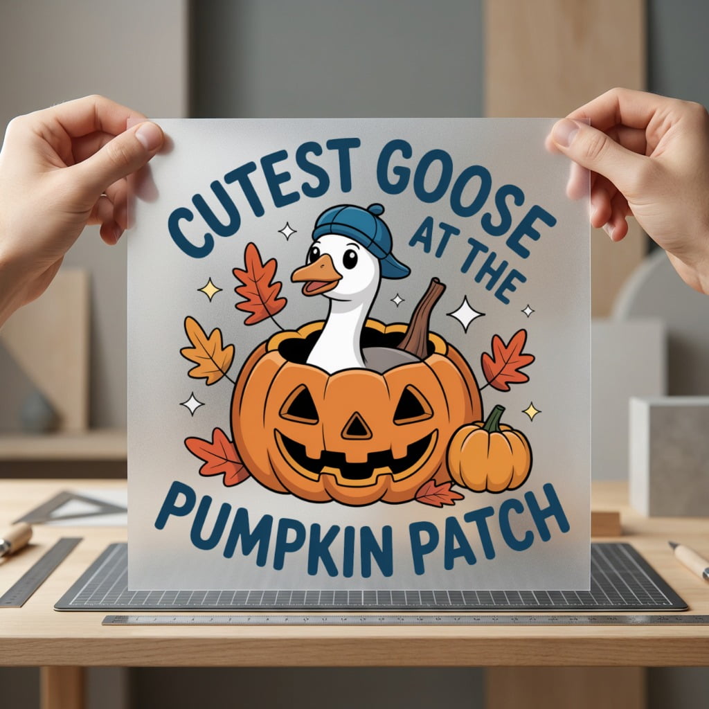 Cutest Goose Pumpkin Patch Halloween Thanksgiving Ready to Press DTF Transfer for Dtf