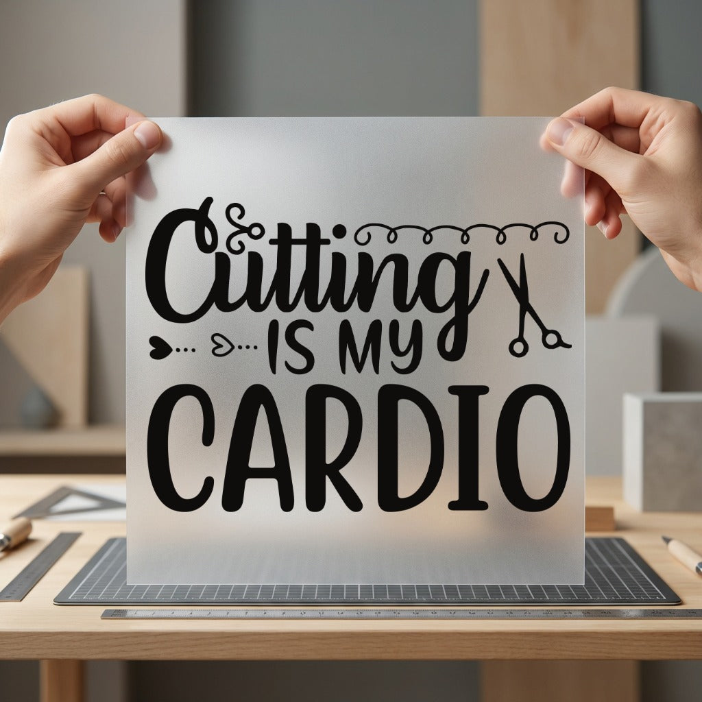 Cutting Cardio Crafting Diy Mom Funny Ready to Press DTF Transfer for Dtf