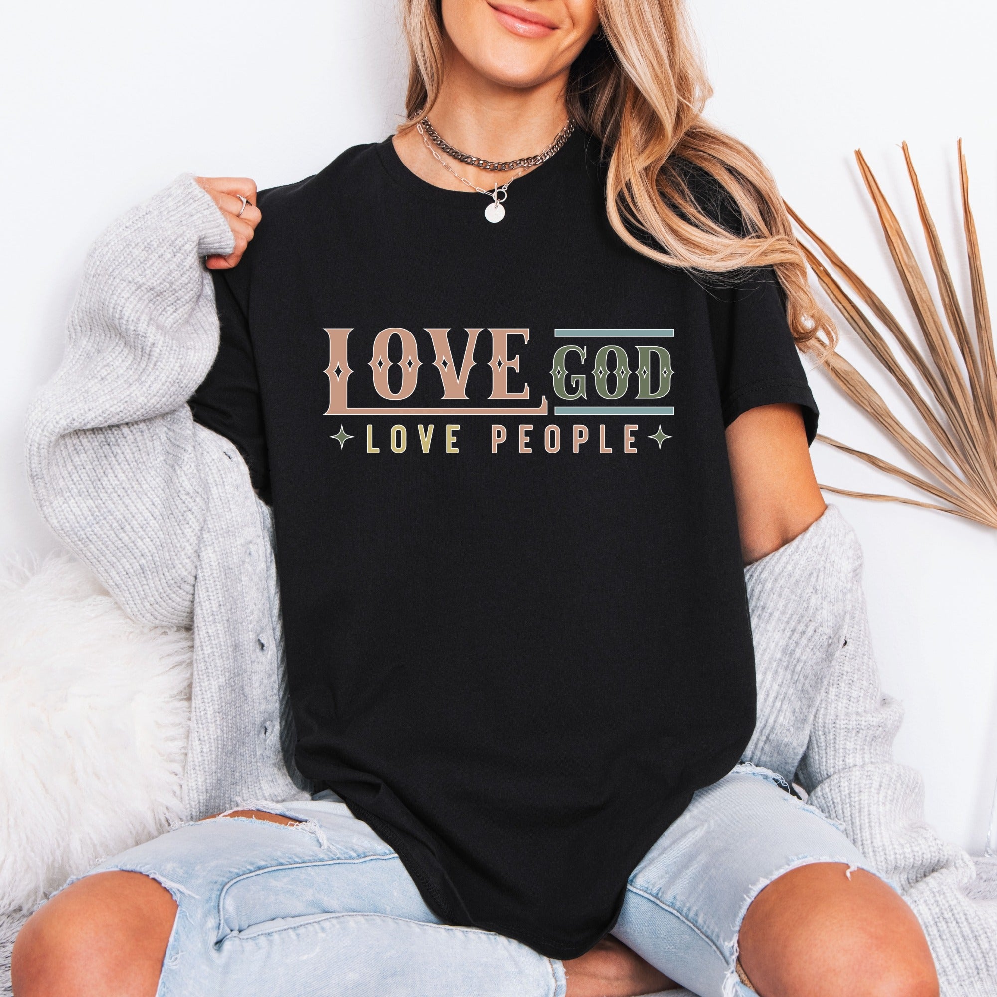 Love God Love People | Modern Faith Statement Tee
