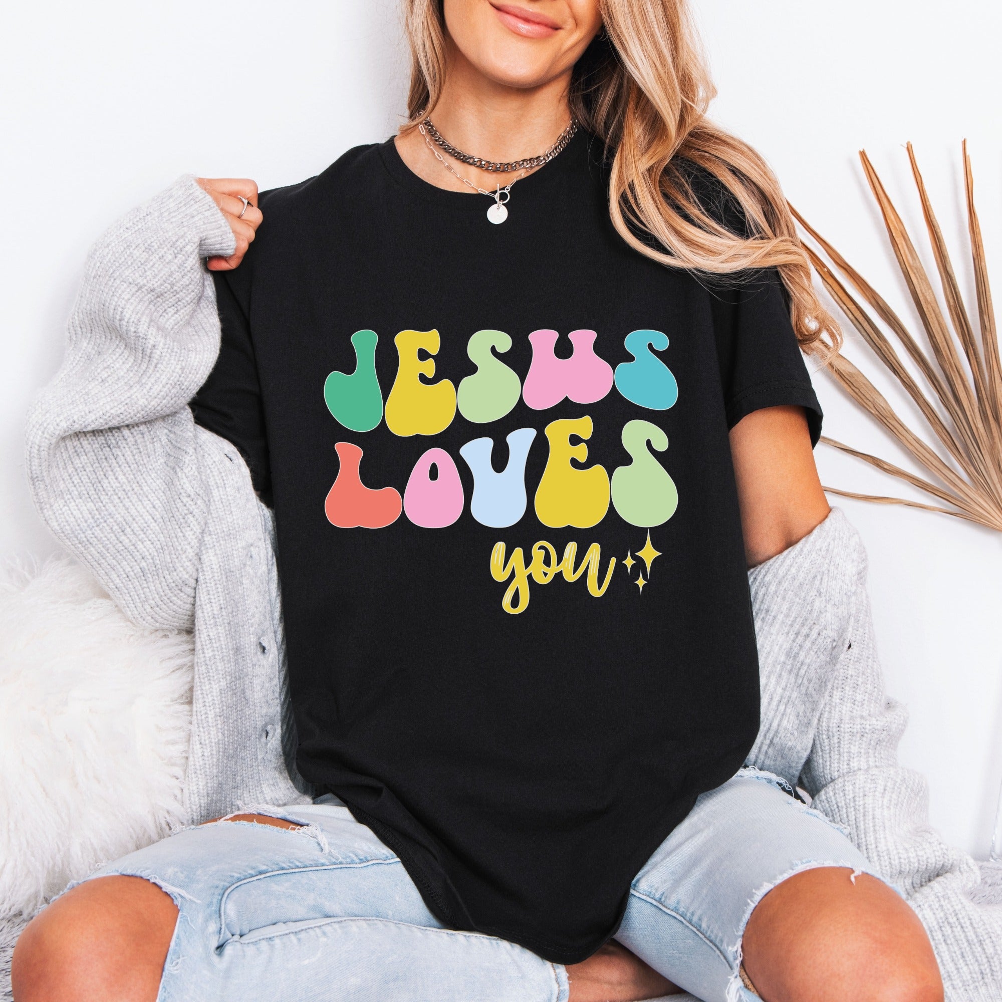 Jesus Loves You | Retro Affirmation Tee