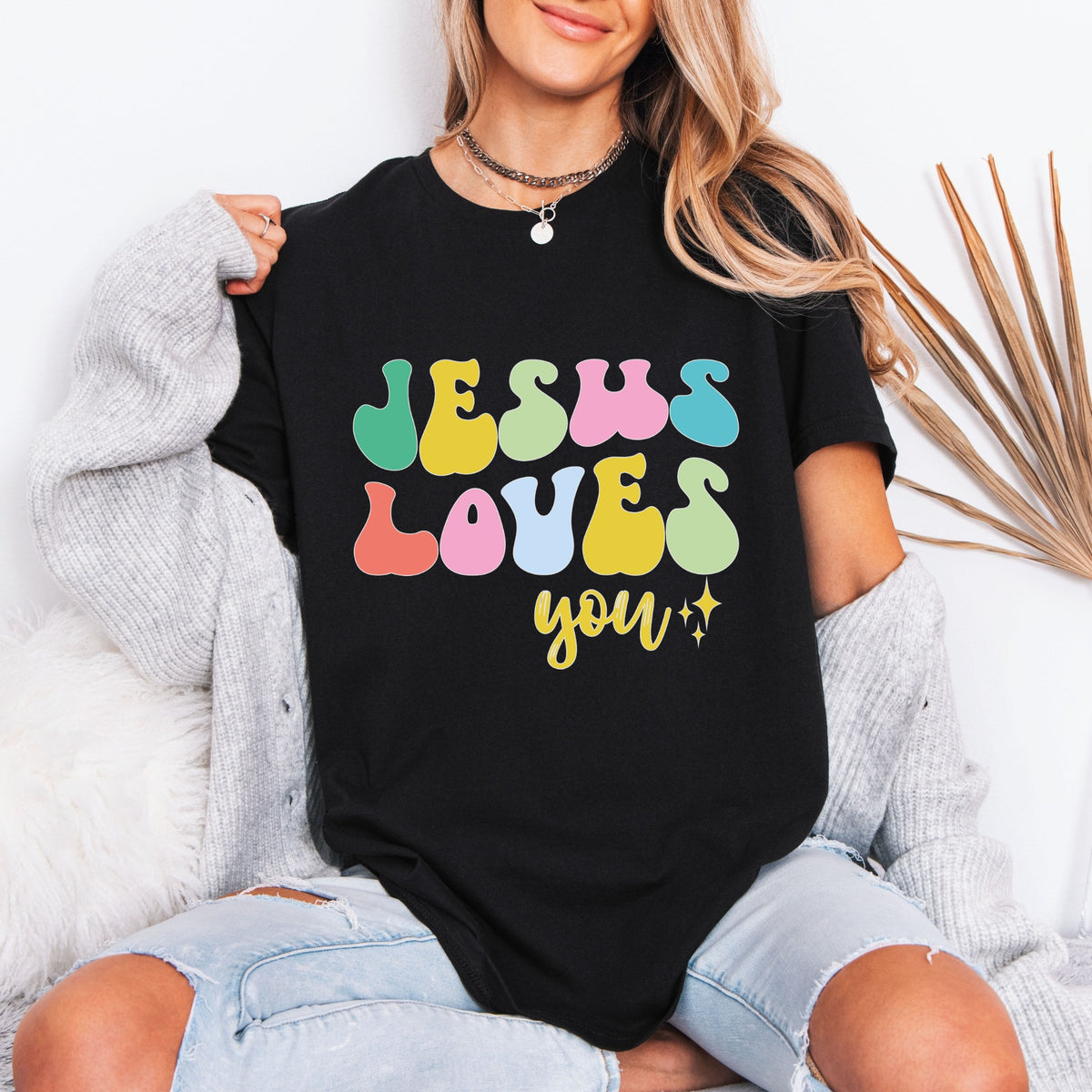 Jesus Loves You | Retro Affirmation Tee