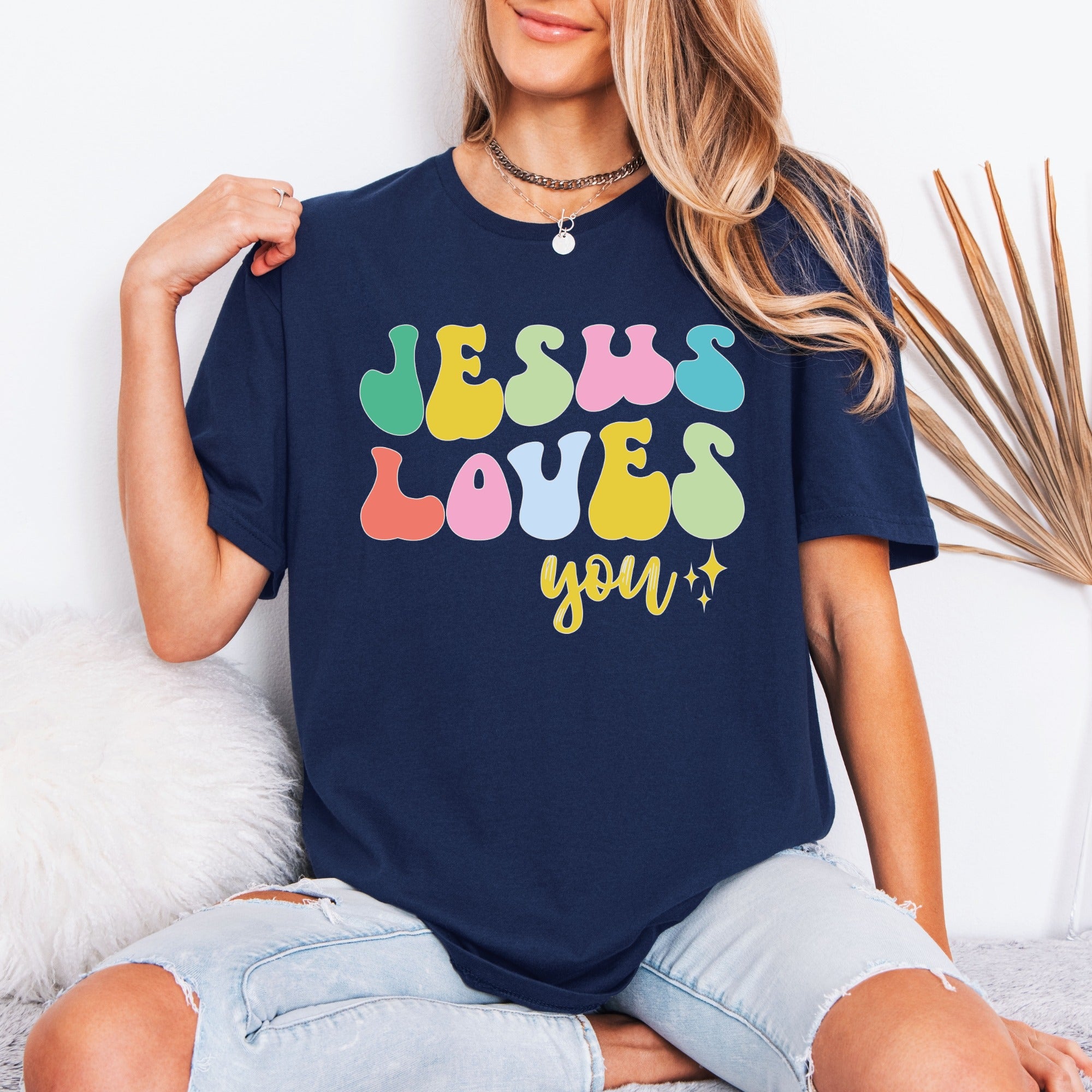 Jesus Loves You | Retro Affirmation Tee