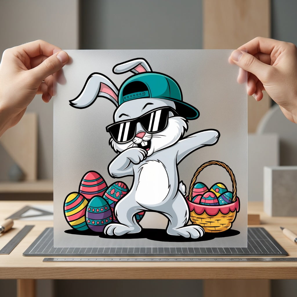 Dabbing Easter Bunny Hip Easter Spring Ready to Press DTF Transfer for Dtf