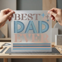 Dad Ever Retro Rainbow Dad Vintage Ready to Press DTF Transfer for Dtf