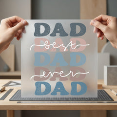 Dad Ever Retro Script Dad Vintage Ready to Press DTF Transfer for Dtf