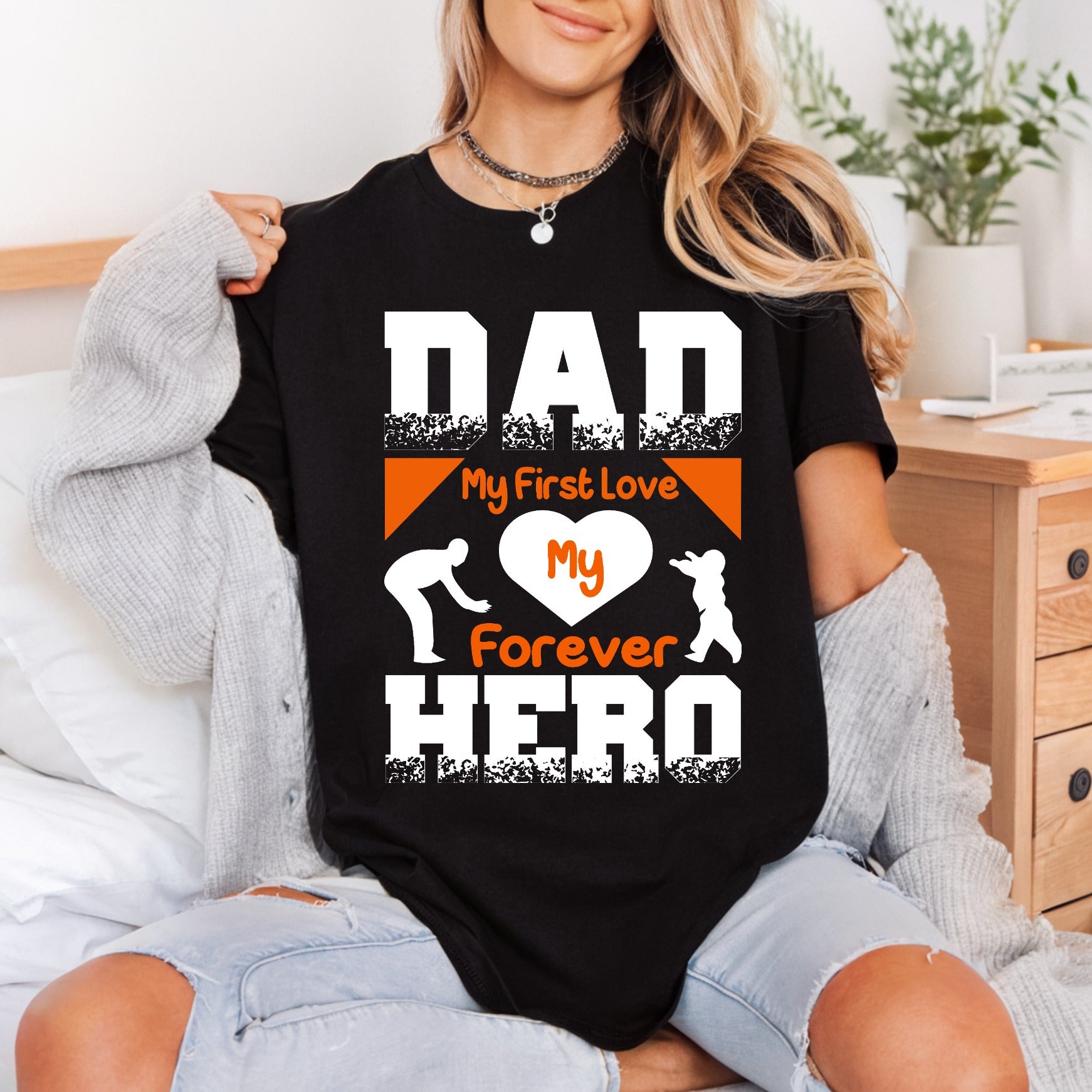 Dad First Love Forever Dad Retro Ready to Press DTF Transfer for Dtf