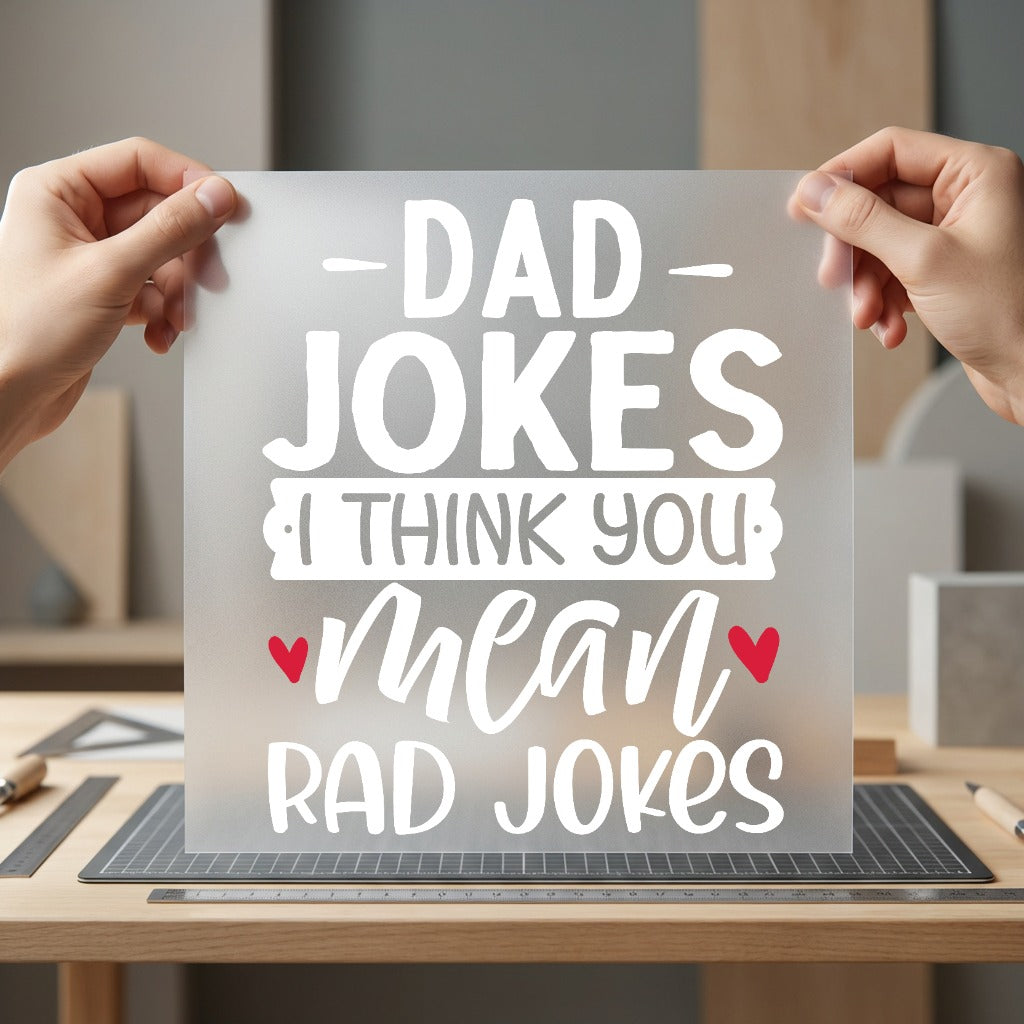 Dad Jokes Think You Dad Funny Ready to Press DTF Transfer for Dtf