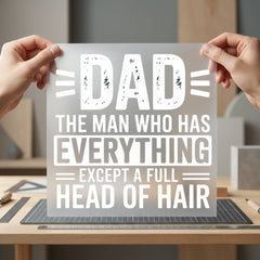 Dad Man Humorous Diy Dad Funny Ready to Press DTF Transfer for Dtf