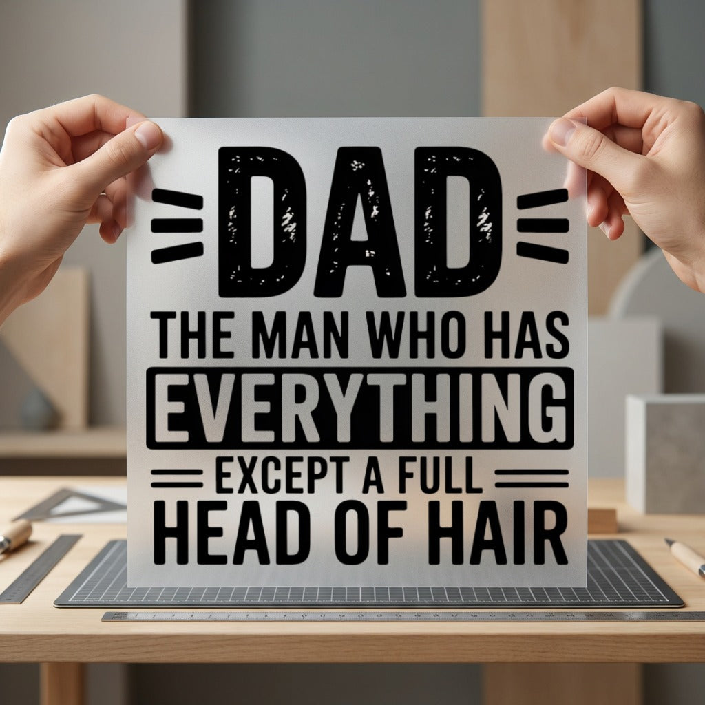 Dad Man Humorous Diy Dad Funny Ready to Press DTF Transfer for Dtf