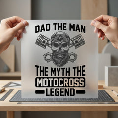 Dad Motocross Legend Biker Vintage Retro Ready to Press DTF Transfer for Dtf