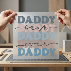 Daddy Ever Retro Diy Dad Vintage Ready to Press DTF Transfer for Dtf