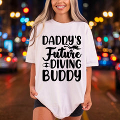 Daddy Future Diving Buddy Dad Ready to Press DTF Transfer for Dtf
