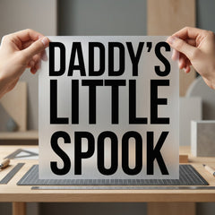 Daddy Little Spook Halloween Halloween Dad Ready to Press DTF Transfer for Dtf