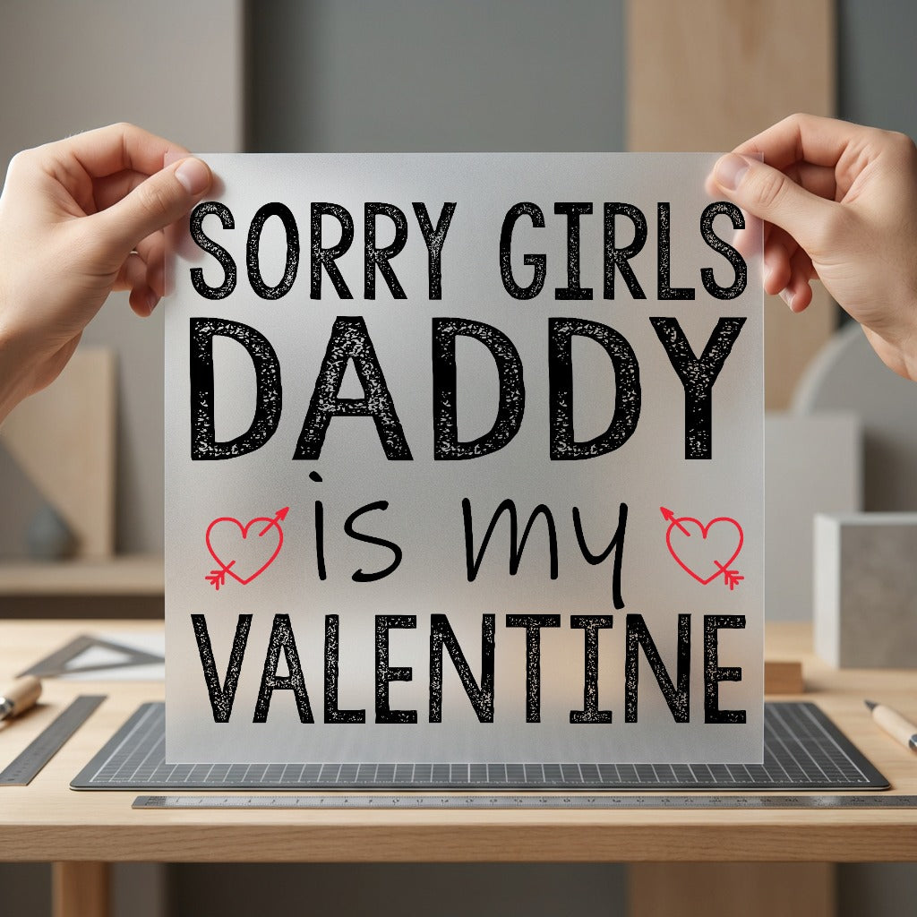 Daddy Valentine Day Diy Valentine Dad Ready to Press DTF Transfer for Dtf