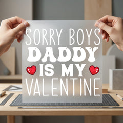 Daddy Valentine Diy Valentine Dad Ready to Press DTF Transfer for Dtf