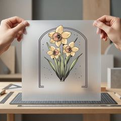Daffodil Arch Floral Botanical Spring Mom Ready to Press DTF Transfer for Dtf