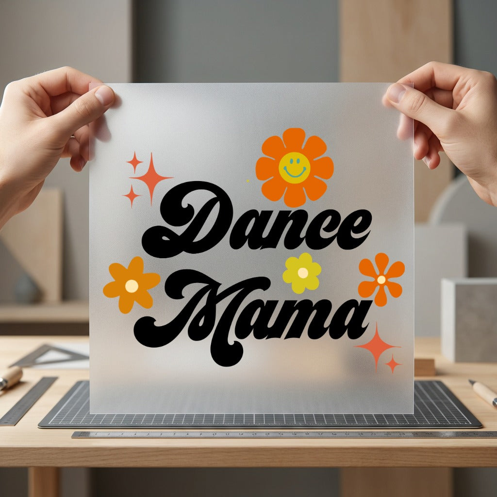 Dance Mama Groovy Retro Mom Vintage Ready to Press DTF Transfer for Dtf