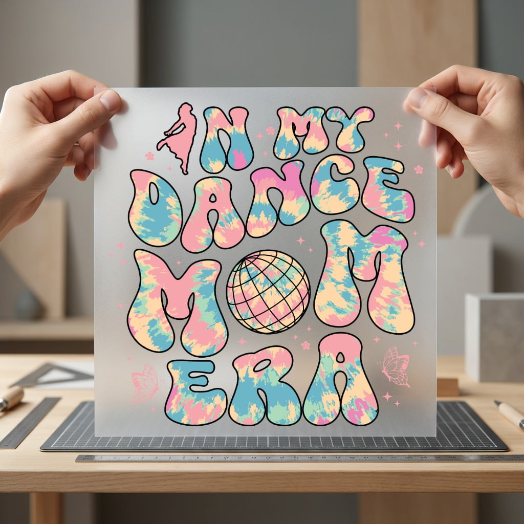 Dance Mom Era Retro Tie Dye Mom Ready to Press DTF Transfer for Dtf