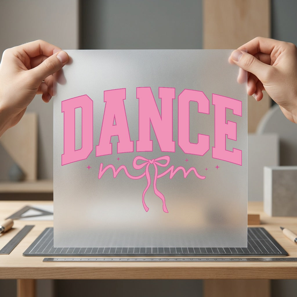 Dance Mom Pink Bow Mom Retro Ready to Press DTF Transfer for Dtf