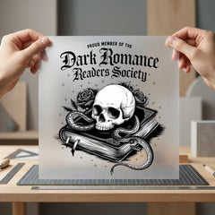 Dark Romance Readers Society Home & Cozy Vibes Collection Bookish Cozy Collection Ready to Press DTF Transfer for Dtf