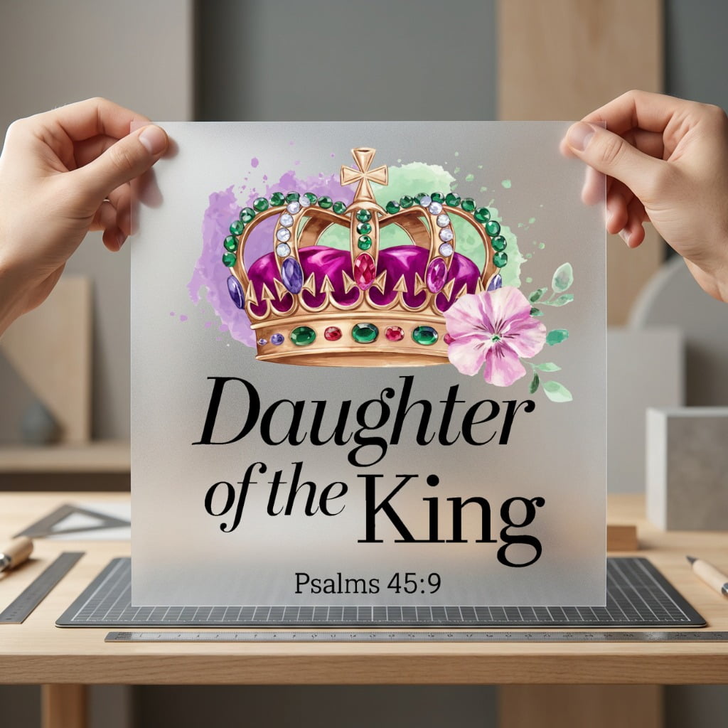Daughter King Crown Faith-based Christian Faith Ready to Press DTF Transfer for Dtf