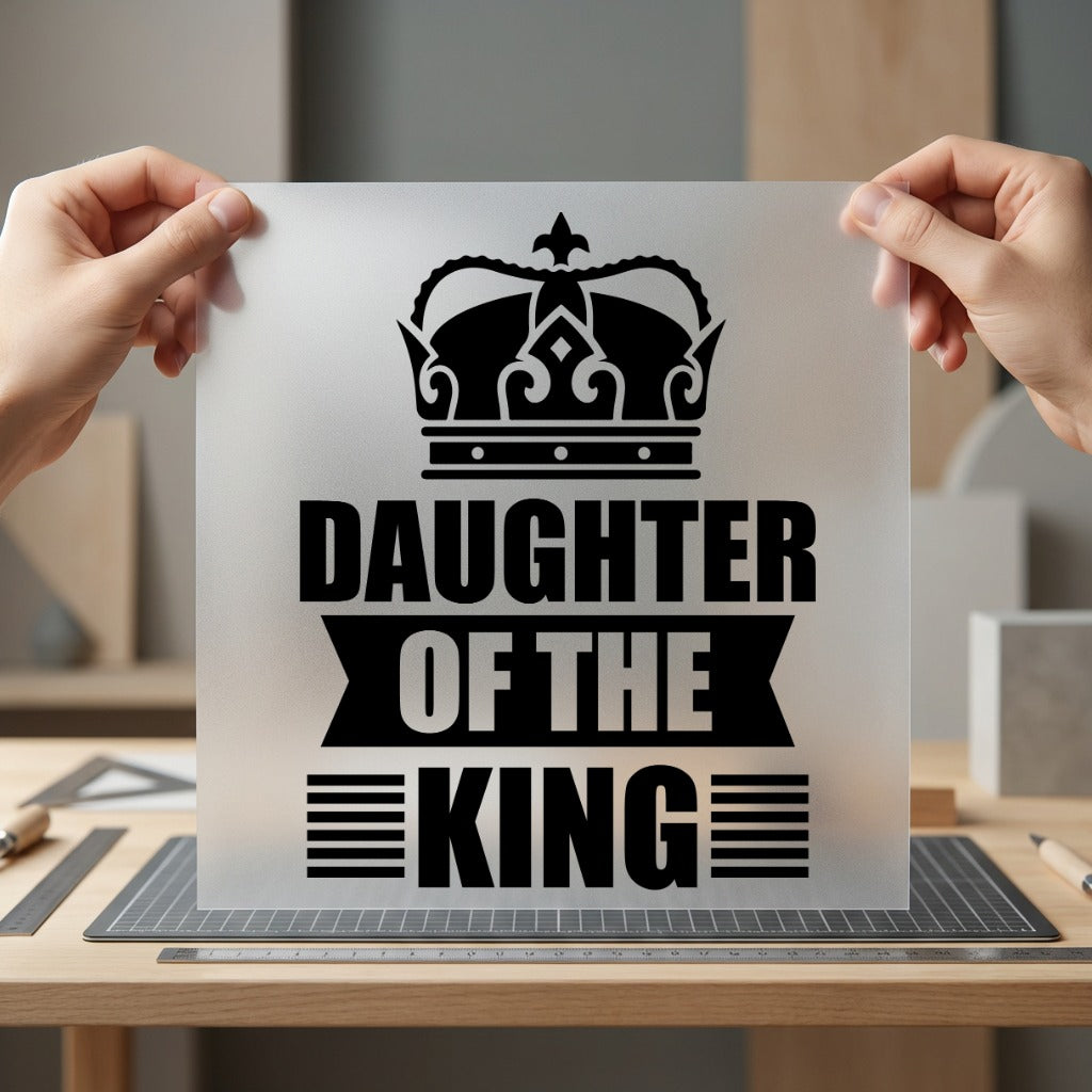 Daughter King Crown Royal Christian Faith Ready to Press DTF Transfer for Dtf