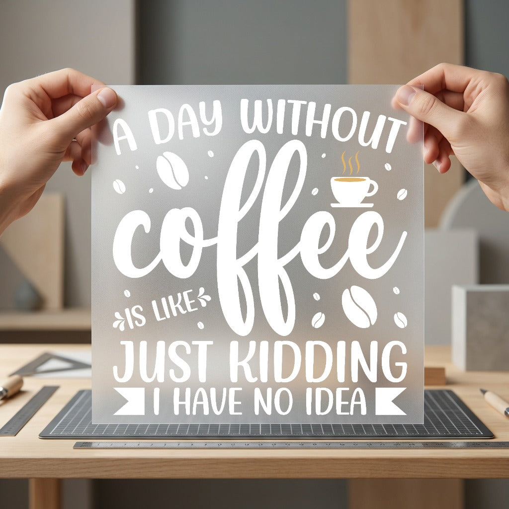 Day Without Coffee Humorous Funny Sarcastic Ready to Press DTF Transfer for Dtf