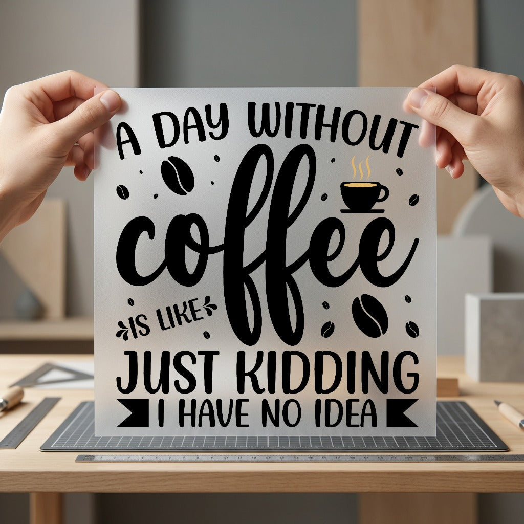 Day Without Coffee Humorous Funny Sarcastic Ready to Press DTF Transfer for Dtf
